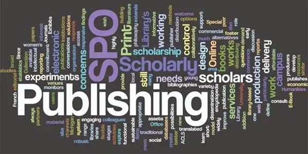 Author speaking at a publishing seminar